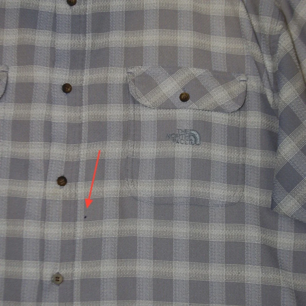 The North Face Button Up Shirt Mens XXL Plaid Short Sleeve‎ Outdoor Casual